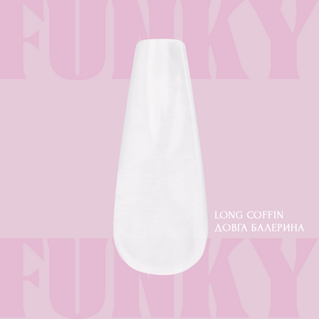 ADORE Tipsy żelowe do przedłużania FUNKY GEL TIPS 240 szt - Coffin Long