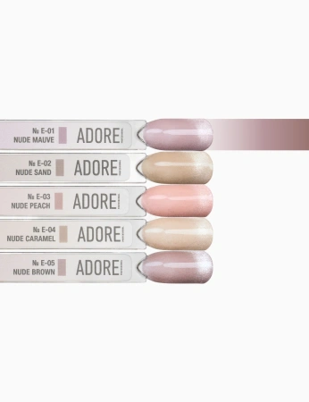  ADORE Lakier hybrydowy Cat's Eye Nude Brown E-05, 12 ml