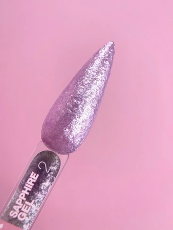 LUNAmoon Sapphire Gel Nr.2 - brokat do paznokci, 5 ml