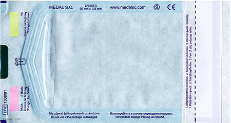 Torebki papierowo-foliowe płaskie Medal 90x135 mm 200 szt.