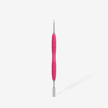 Staleks Kopytko do manicure Gummy z silikonową rękojeścią UNIQ 11 Type 1 (popychacz płaski prosty i pierścień )