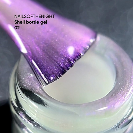 NAILSOFTHEDAY Shell Bottle gel 02 - biało-różowy perłowy żel do wzmocnienia i naprawy, 10 ml