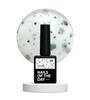 NAILSOFTHEDAY Potal Base 30 – mleczna baza z czarnym oraz zielonym brokatem, 10 ml